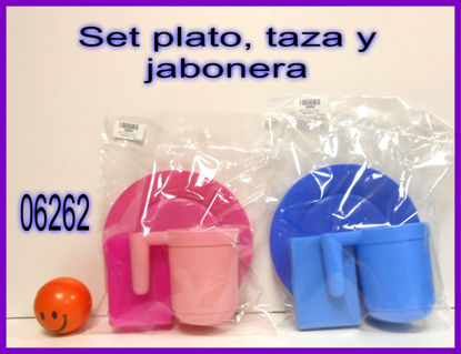 Imagen de SET PLATO -TAZA Y JABONERA 3.23